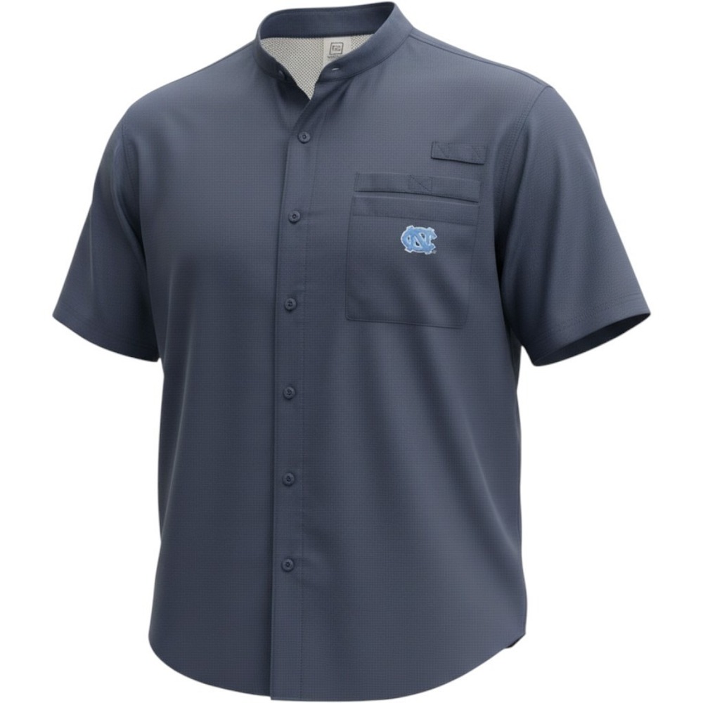 University of North Carolina UNC tarheels Tamiami button down fishing shirt 2TG